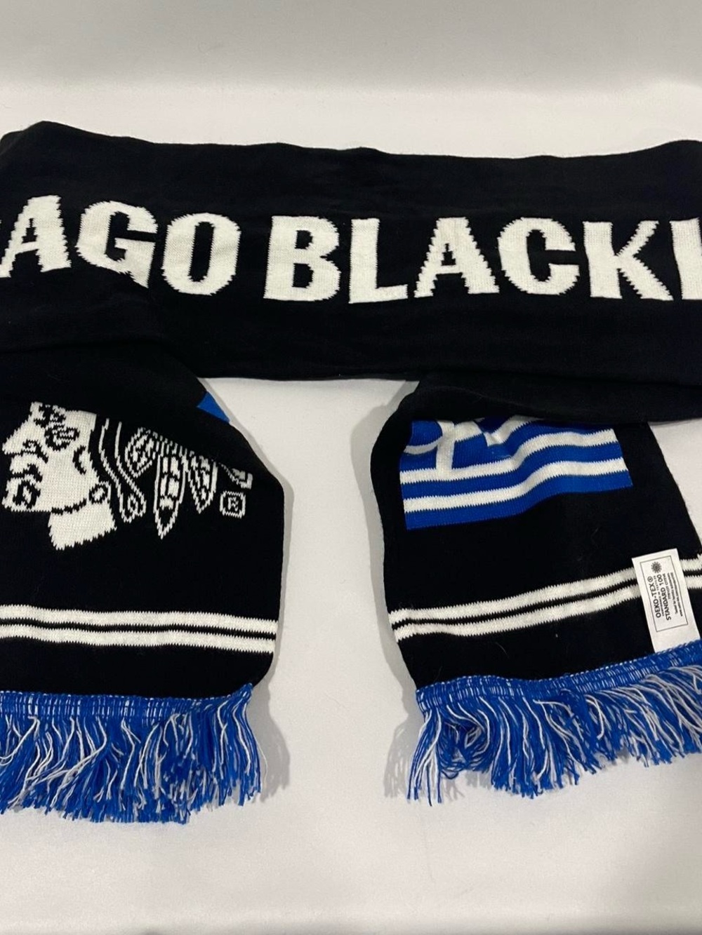 Chicago Blackhawks Black & Blue Knit Scarf
